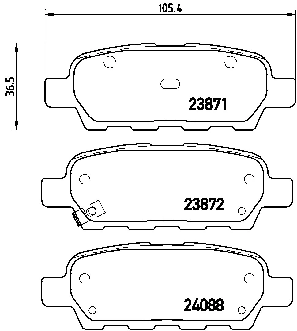Brake Pad Set, disc brake (P 56 046E)