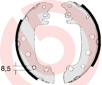 Brake Shoe Set (S 23 538)