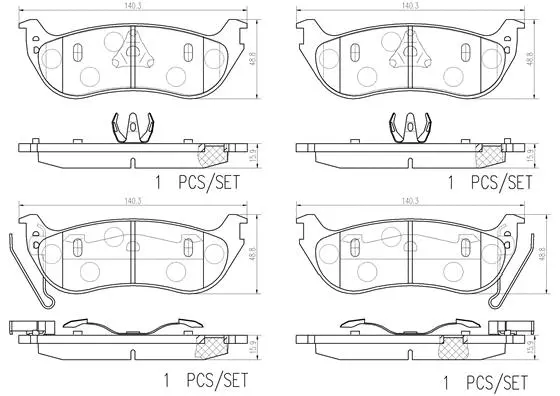 Brake Pad Set, disc brake (P 24 233)