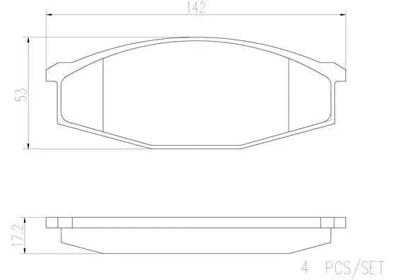Brake Pad Set, disc brake (P56015N)