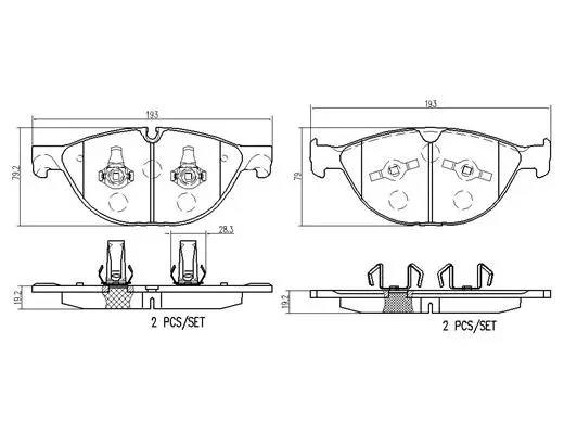 Brake Pad Set, disc brake (P36029N)