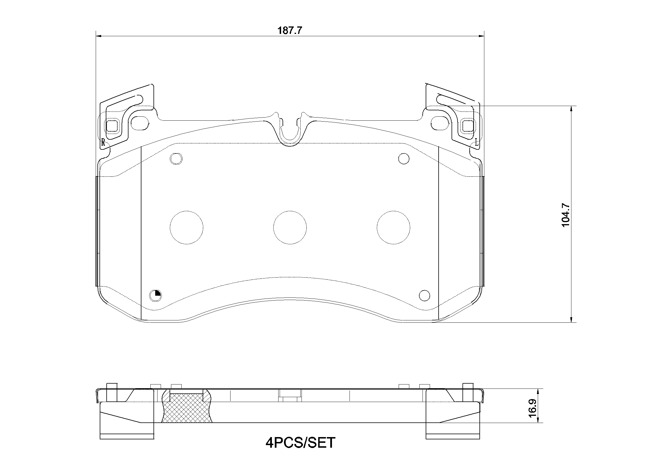 Brake Pad Set, disc brake (P 50 160)