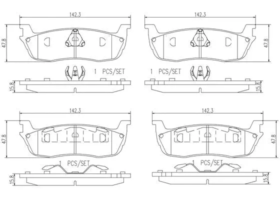 Brake Pad Set, disc brake (P24104N)