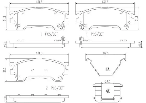 Brake Pad Set, disc brake (P49023N)