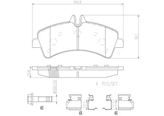 Brake Pad Set, disc brake (P50060N)