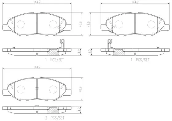 Brake Pad Set, disc brake (P56088N)