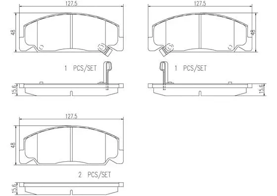 Brake Pad Set, disc brake (P28055N)