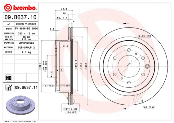 Brake Disc (09.B637.11)
