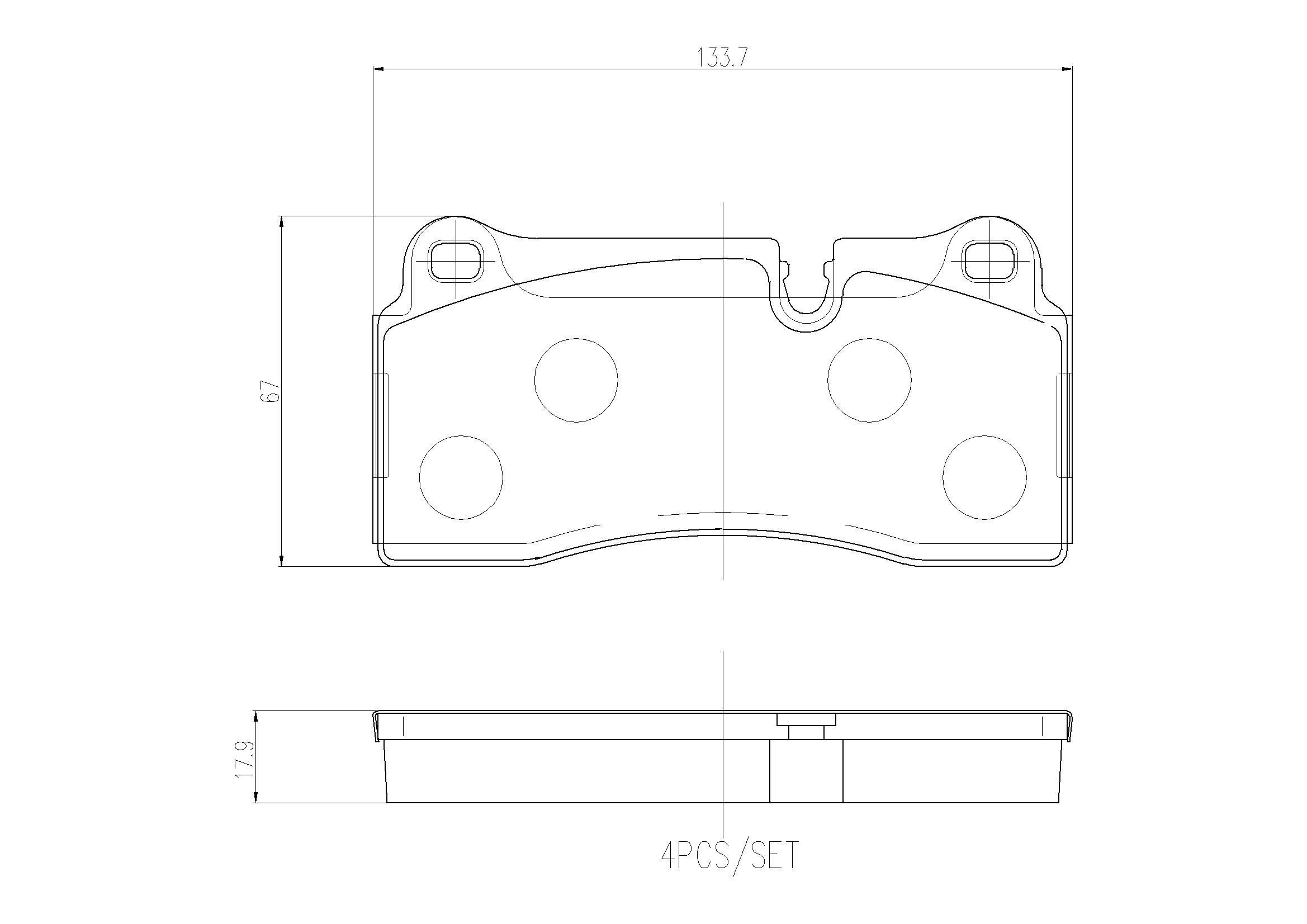 Brake Pad Set, disc brake (P06111N)