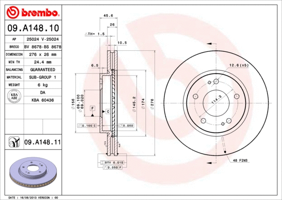 Brake Disc (09.A148.10)