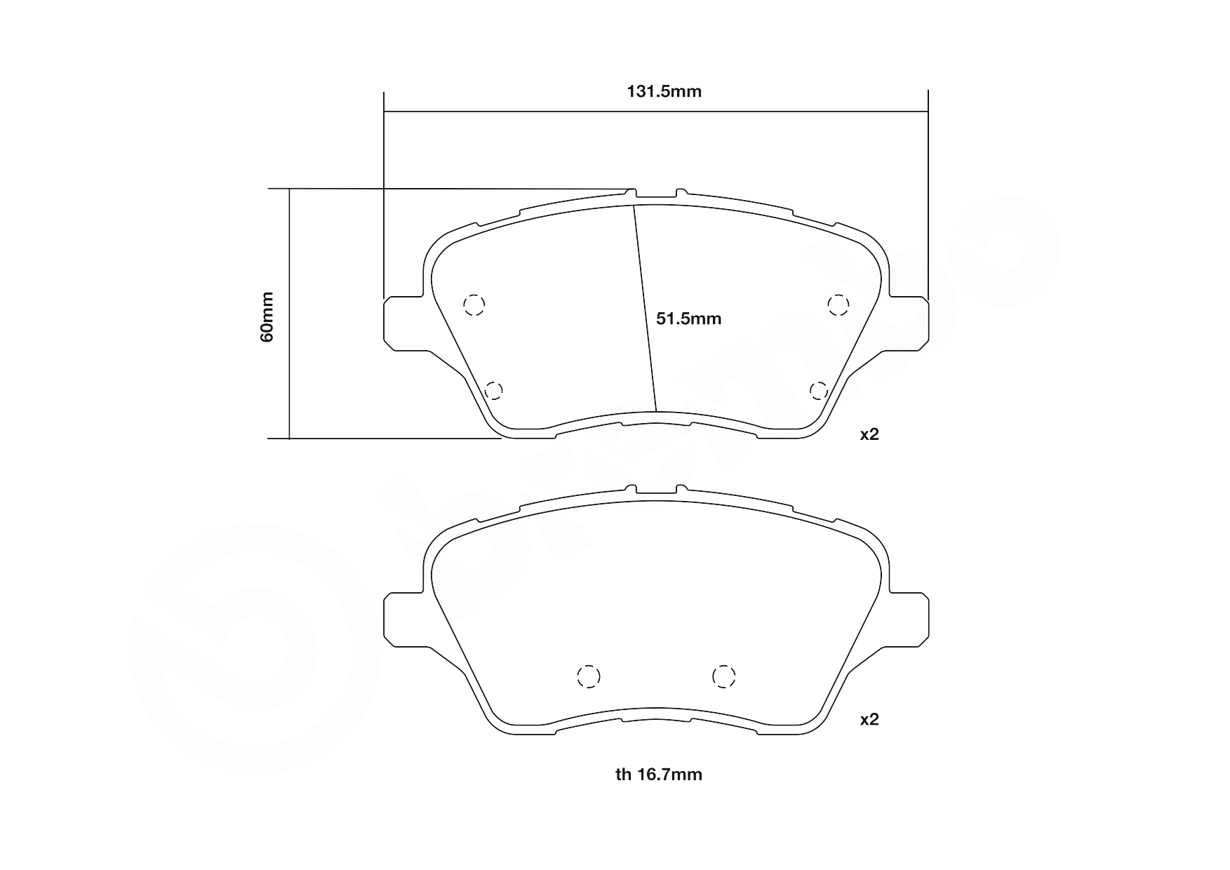 High Performance Brake Pad Set