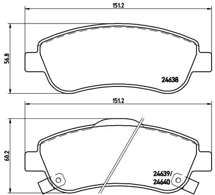 Brake Pad Set, disc brake (P 28 045)