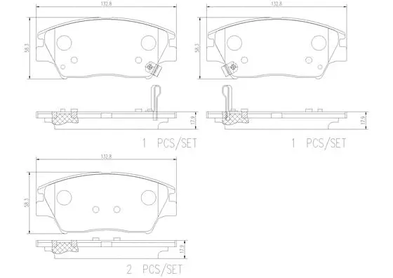 Brake Pad Set, disc brake (P77001N)