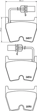 Brake Pad Set, disc brake (P 85 132)