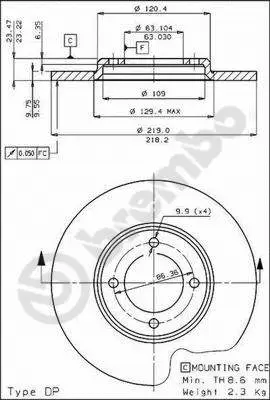 Brake Disc (08.1643.10)