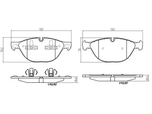 Brake Pad Set, disc brake (P06058N)