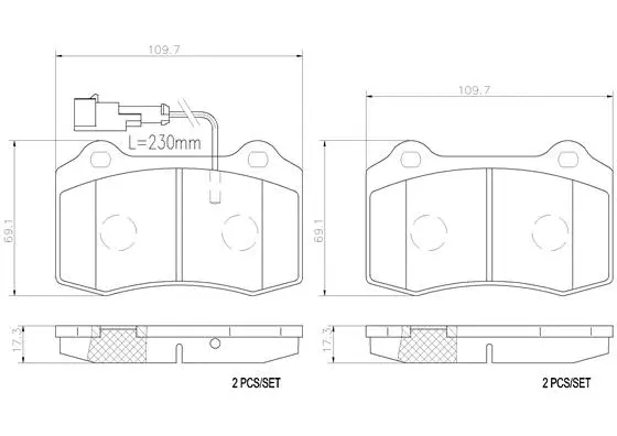 Brake Pad Set, disc brake (P23052N)