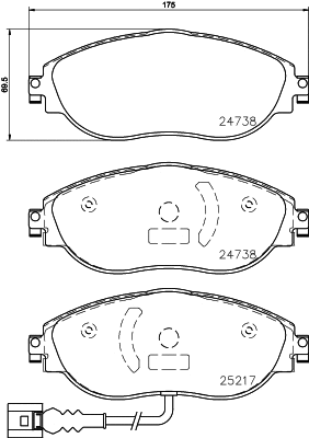 Brake Pad Set, disc brake (P 85 144)
