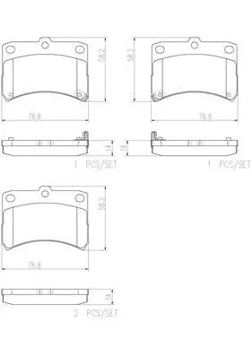 Brake Pad Set, disc brake (P16009N)