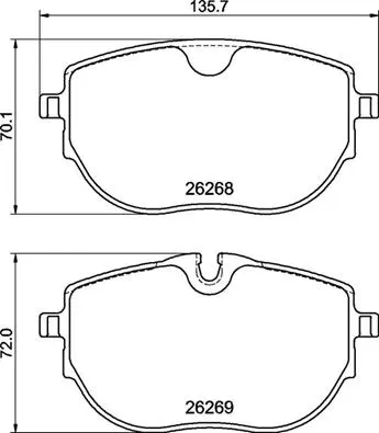 Brake Pad Set, disc brake (P 85 187)