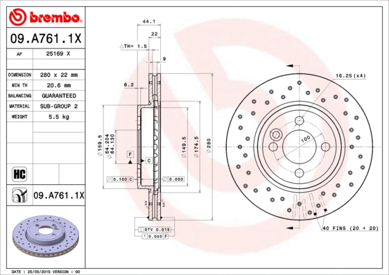 Brake Disc (09.A761.1X)