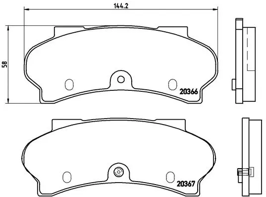 Brake Pad Set, disc brake (P 61 011)