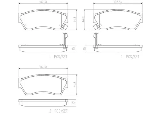 Brake Pad Set, disc brake (P79005N)