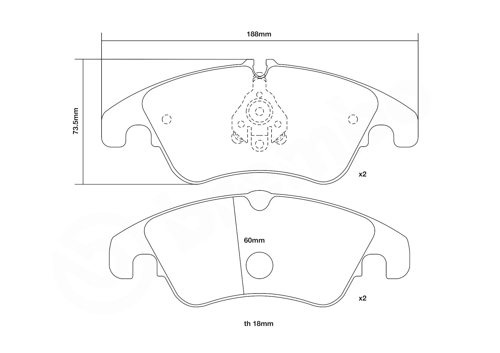 High Performance Brake Pad Set