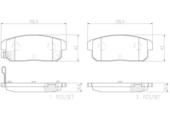 Brake Pad Set, disc brake (P49035N)