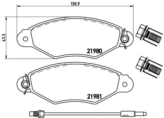 Brake Pad Set, disc brake (P 56 038)