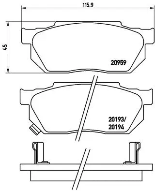 Brake Pad Set, disc brake (P 28 008)