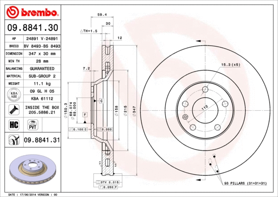 Brake Disc (09.8841.30)