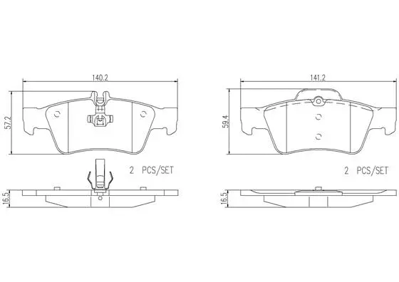 Brake Pad Set, disc brake (P50052N)