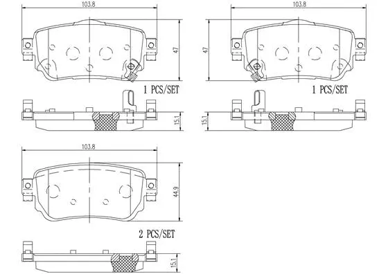 Brake Pad Set, disc brake (P56098N)