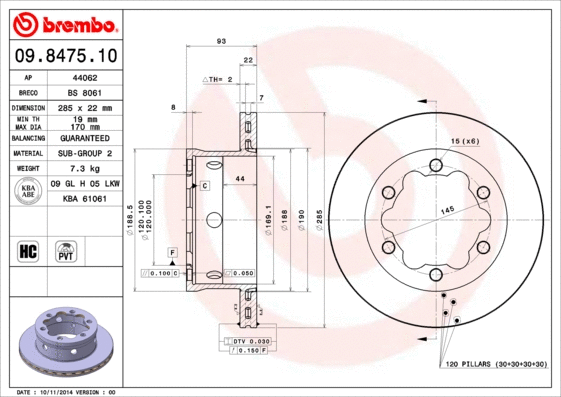 Brake Disc (09.8475.10)