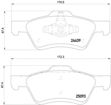Brake Pad Set, disc brake (P 24 159)