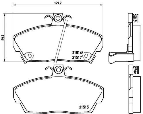 Brake Pad Set, disc brake (P 28 020)