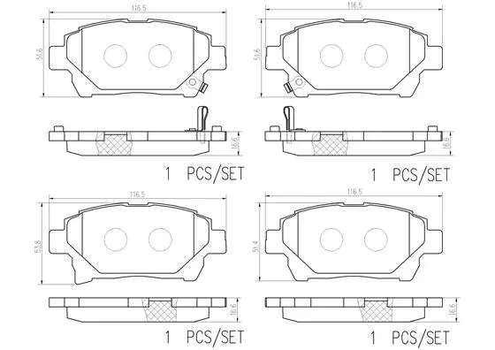 Brake Pad Set, disc brake (P83097N)