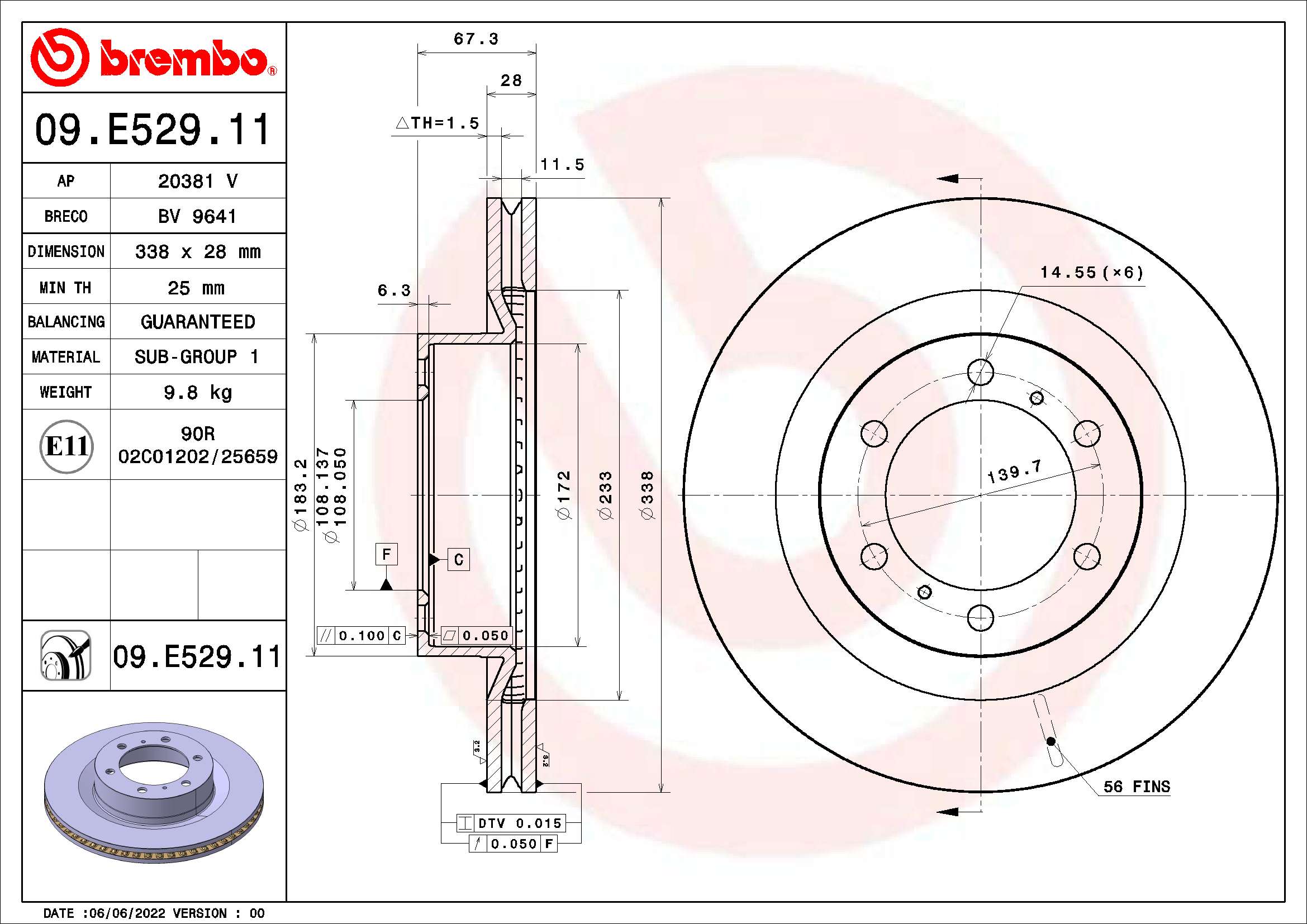 Brake Disc (09.E529.11)