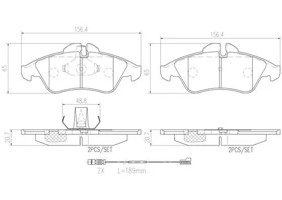 Brake Pad Set, disc brake (P50080N)