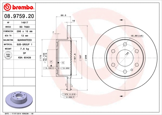 Brake Disc (08.9759.20)