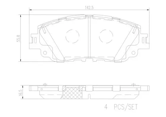Brake Pad Set, disc brake (P83172N)