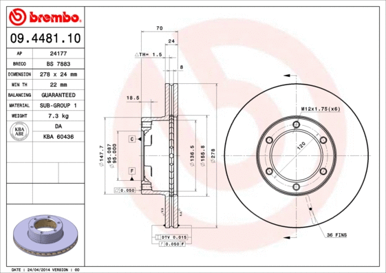 Brake Disc (09.4481.10)