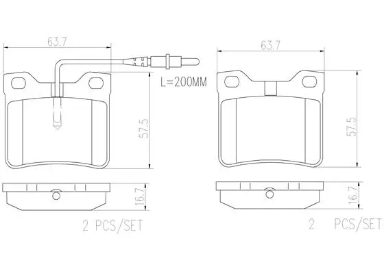 Brake Pad Set, disc brake (P50030N)