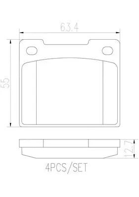 Brake Pad Set, disc brake (P86001N)