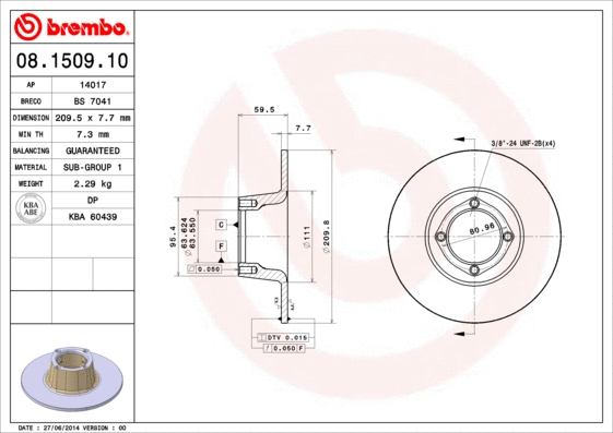 Brake Disc (08.1509.10)