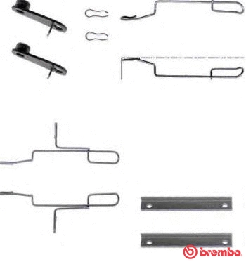 Accessory Kit, disc brake pad (A 02 230)