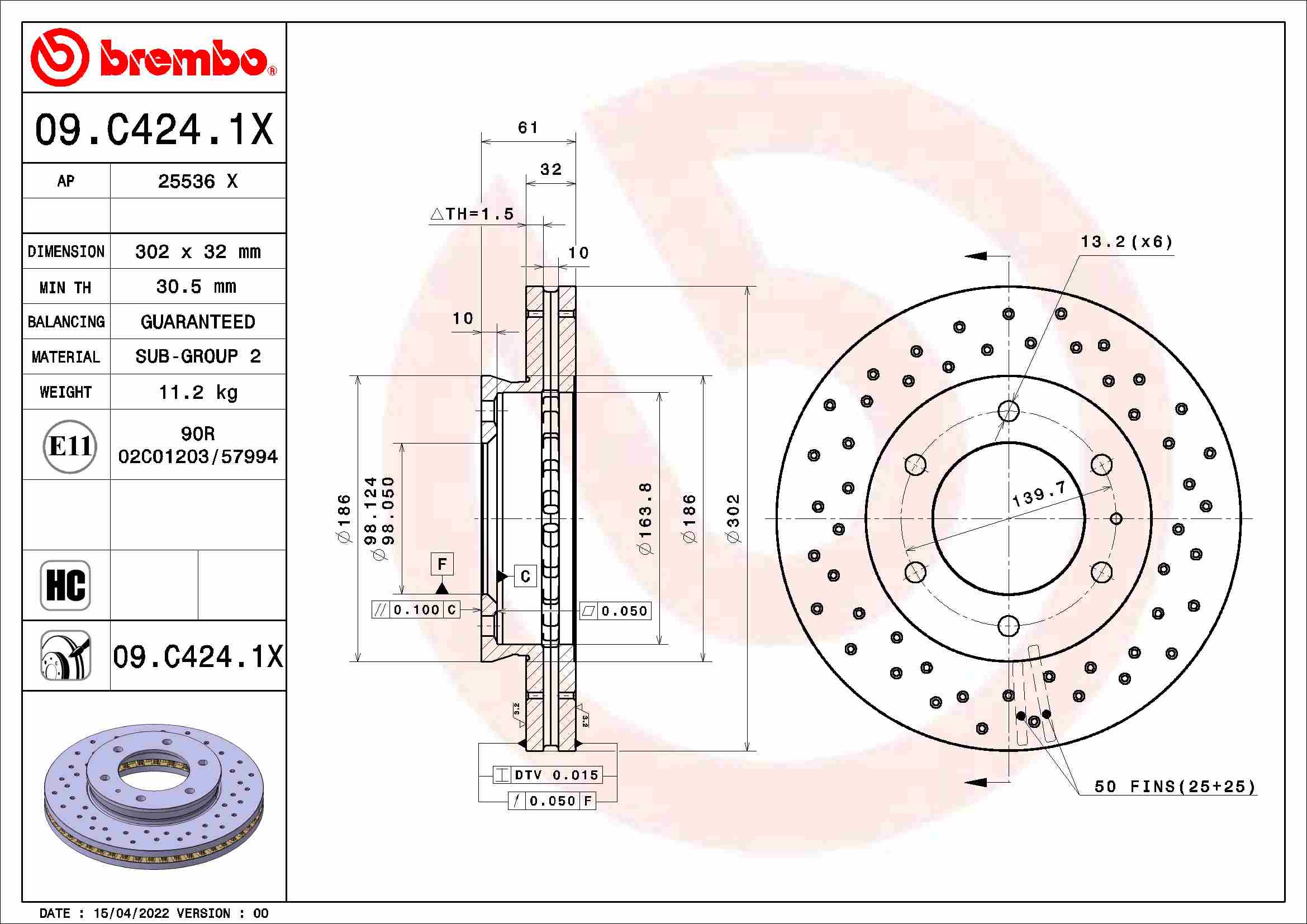 Brake Disc (09.C424.1X)