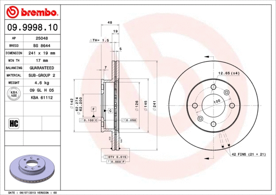 Brake Disc (09.9998.10)