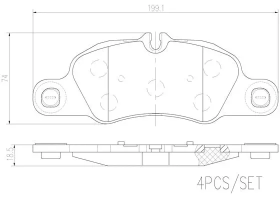 Brake Pad Set, disc brake (P65018N)